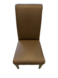 19 Inch Brown Leather Dining Chair