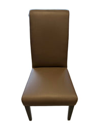 19 Inch Brown Leather Dining Chair