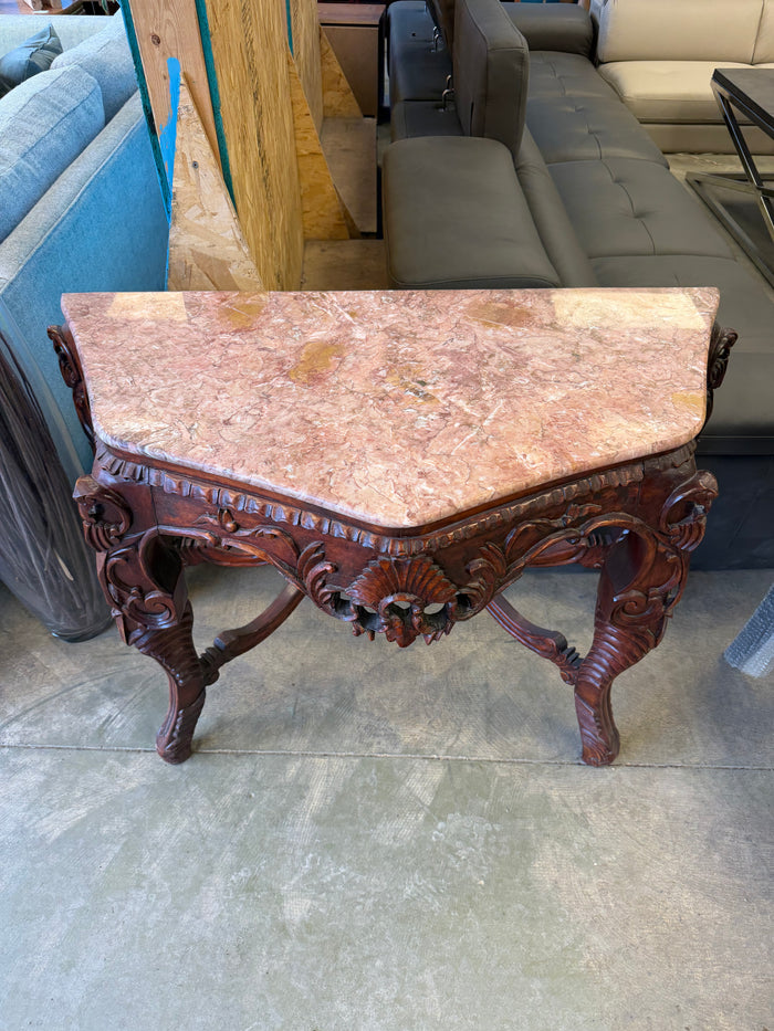 40 Inch Marble Top Console Table