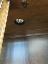 74"W Large 1-Piece Wooden China Cabinet with Glass Doors