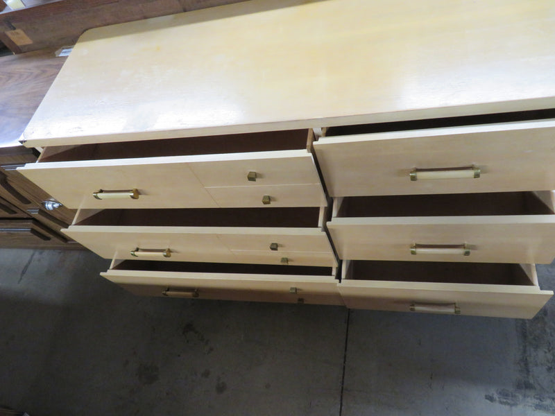 Cream Wooden Dresser with Six Drawers