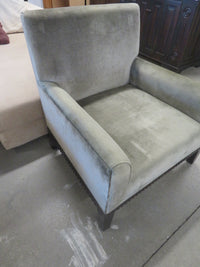 34"W Armchair in Khaki Velour
