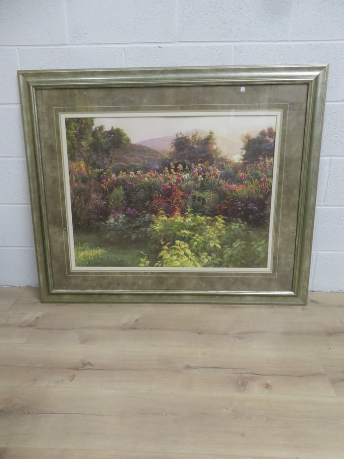 45"W "Pasture of Flowers" - Print - Framed