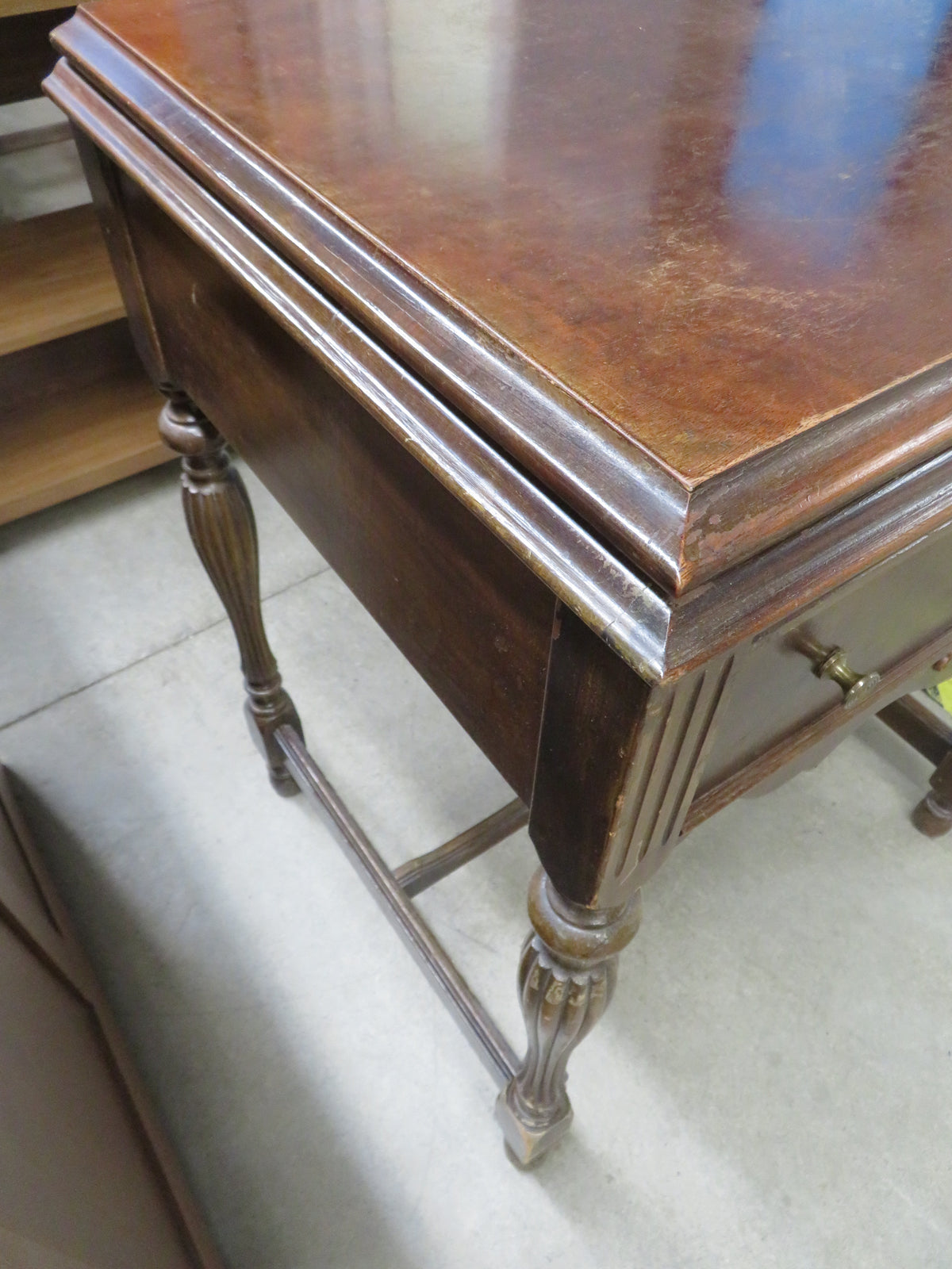 Solid Wood Side Table with Single Drawer