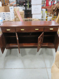 Solid Wood Side Board with Brass Handles