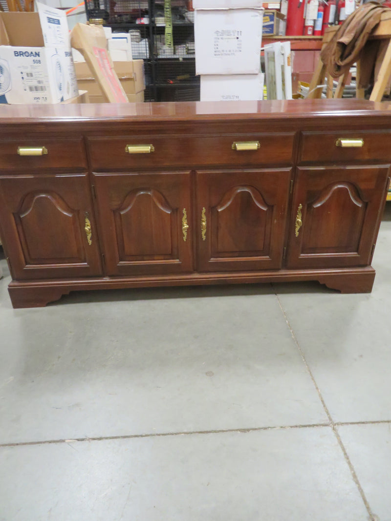 Solid Wood Side Board with Brass Handles