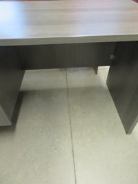 Modern Single Pedestal Desk - Gray Finish