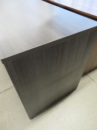 Modern Single Pedestal Desk - Gray Finish