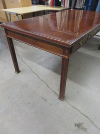 72"W Wood Veneer Desk with Three Drawers