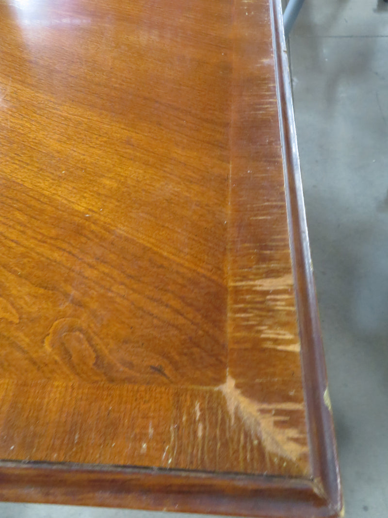72"W Wood Veneer Desk with Three Drawers