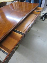 72"W Wood Veneer Desk with Three Drawers