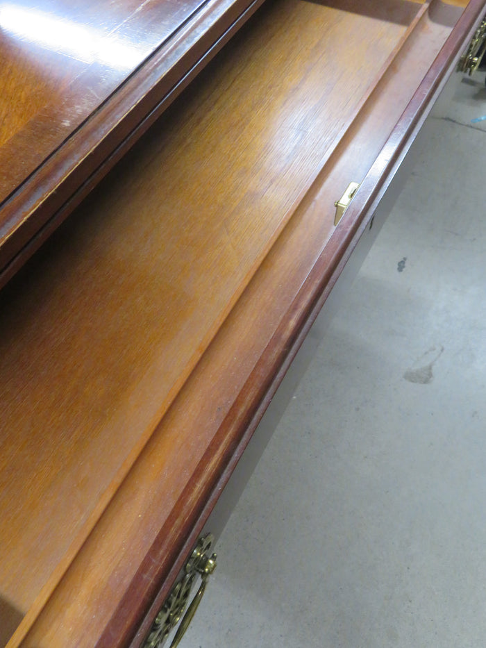 72"W Wood Veneer Desk with Three Drawers