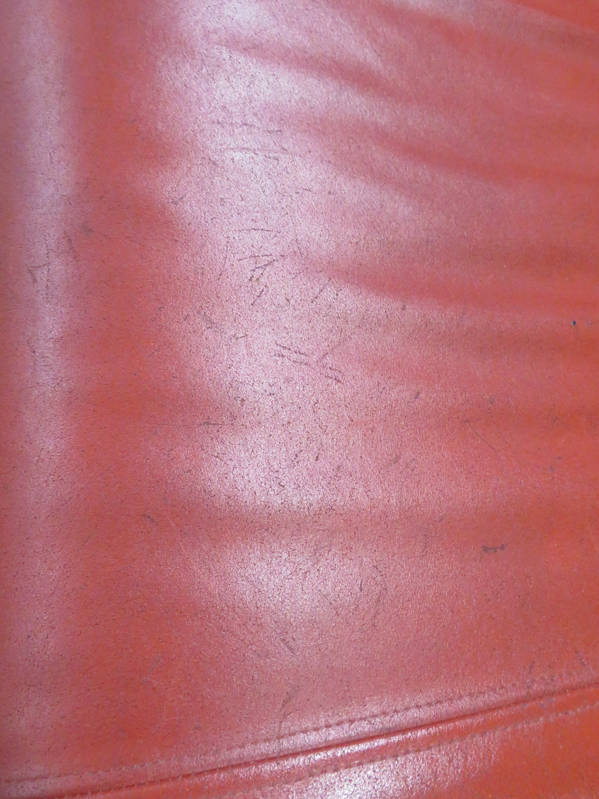 70"W 3-Seater Red Sofa