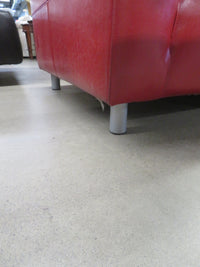 70"W 3-Seater Red Sofa