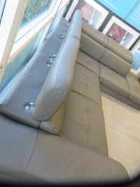 119"W L-Shape Leather Sofa