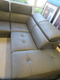119"W L-Shape Leather Sofa