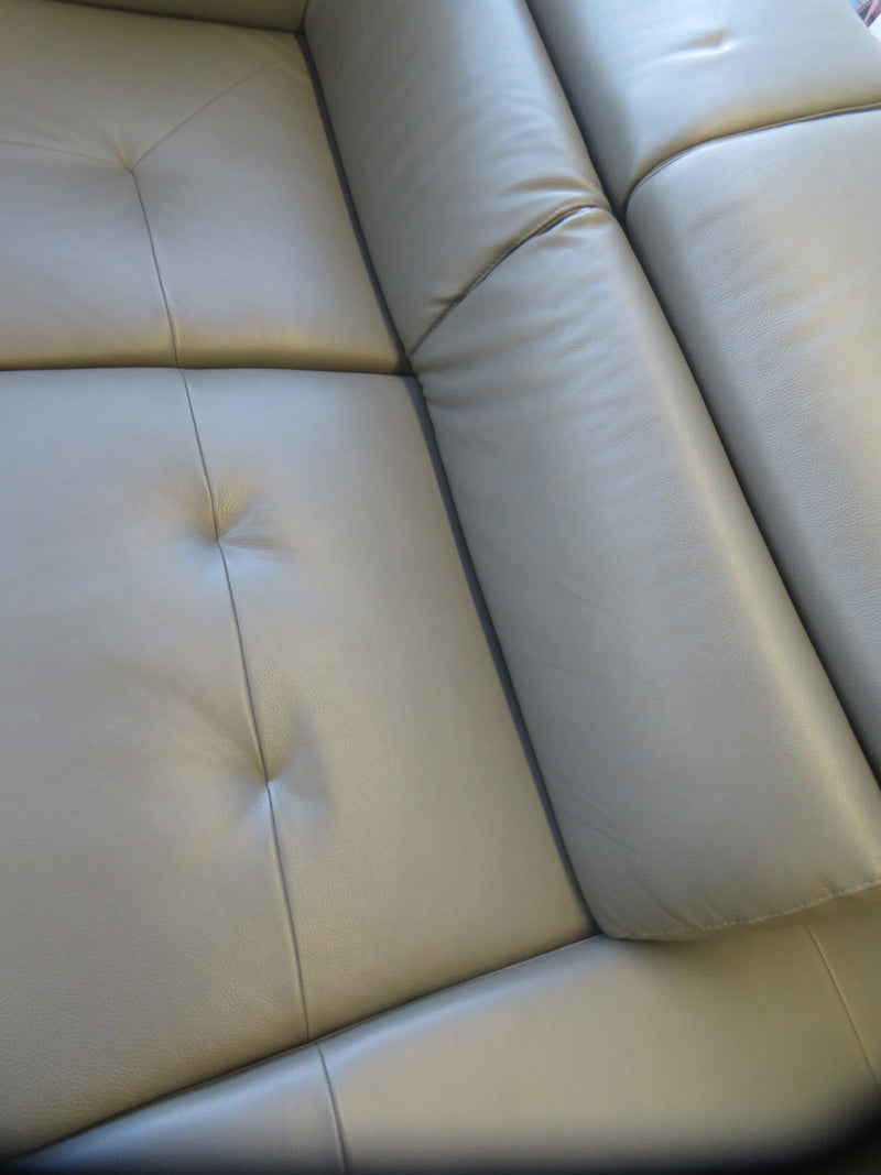 119"W L-Shape Leather Sofa