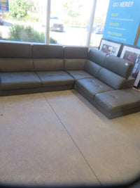 119"W L-Shape Leather Sofa