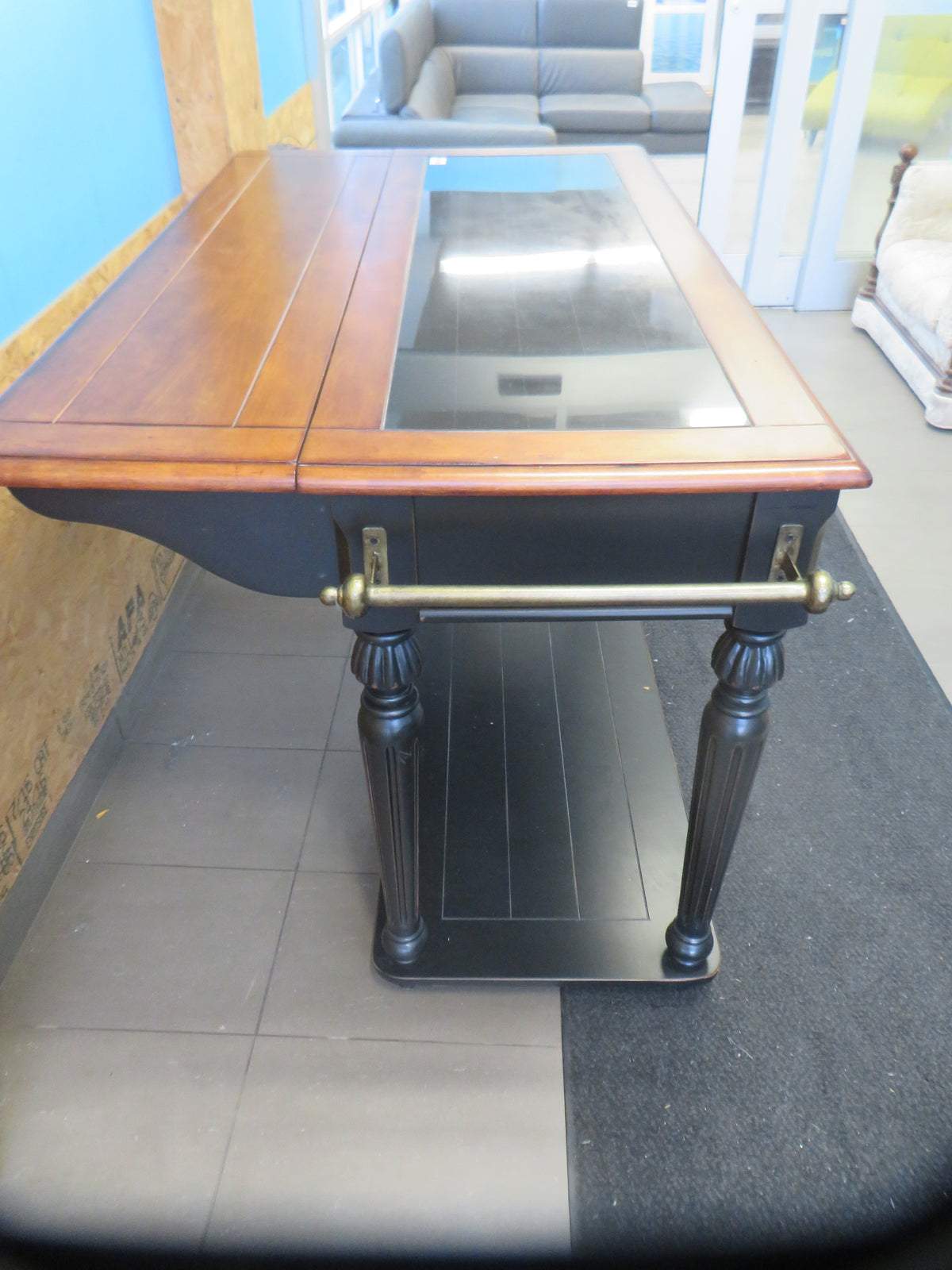 64"W Kitchen Island with Drop Leaf