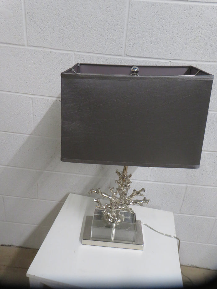 Modern Style Lamp With Silver & Grey Combination