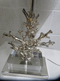 Modern Style Lamp With Silver & Grey Combination
