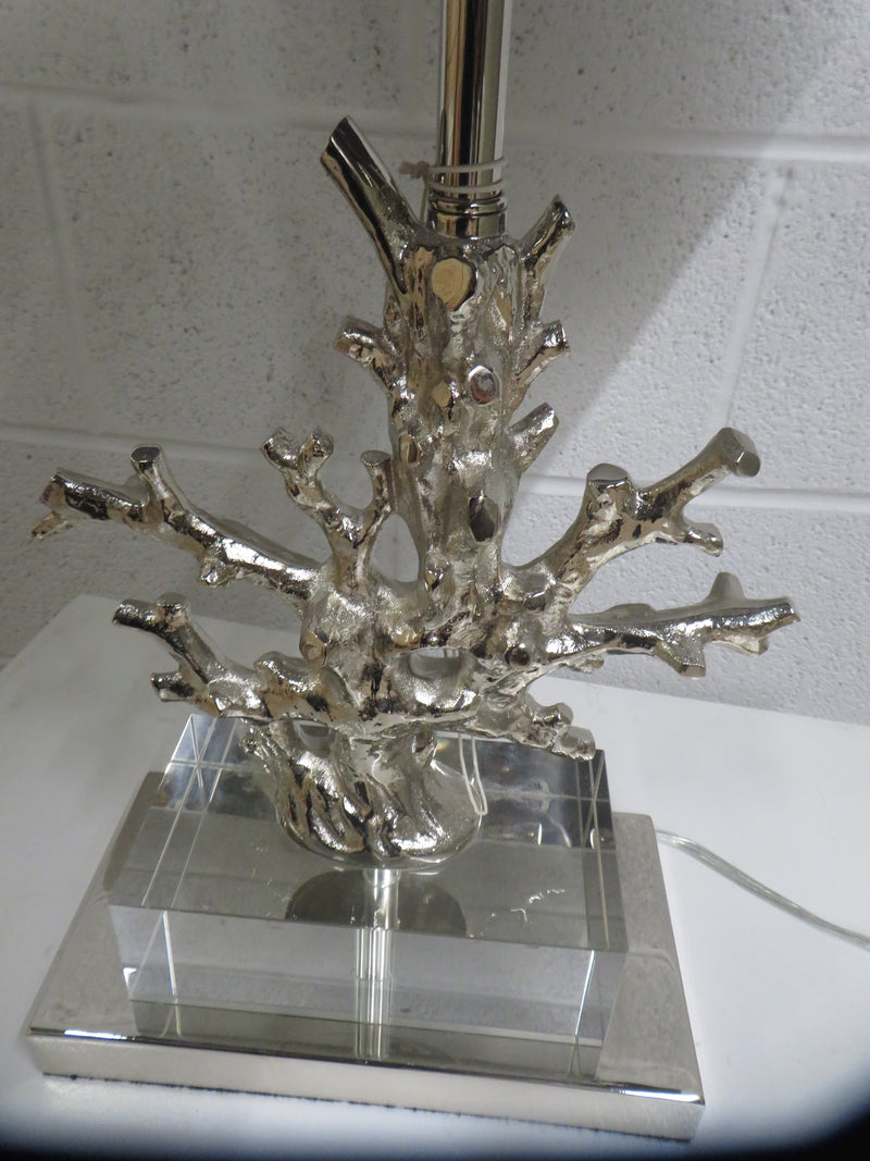 Modern Style Lamp With Silver & Grey Combination