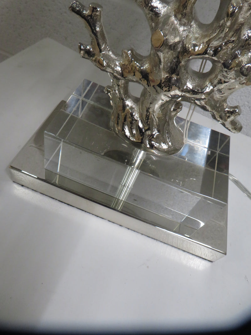 Modern Style Lamp With Silver & Grey Combination
