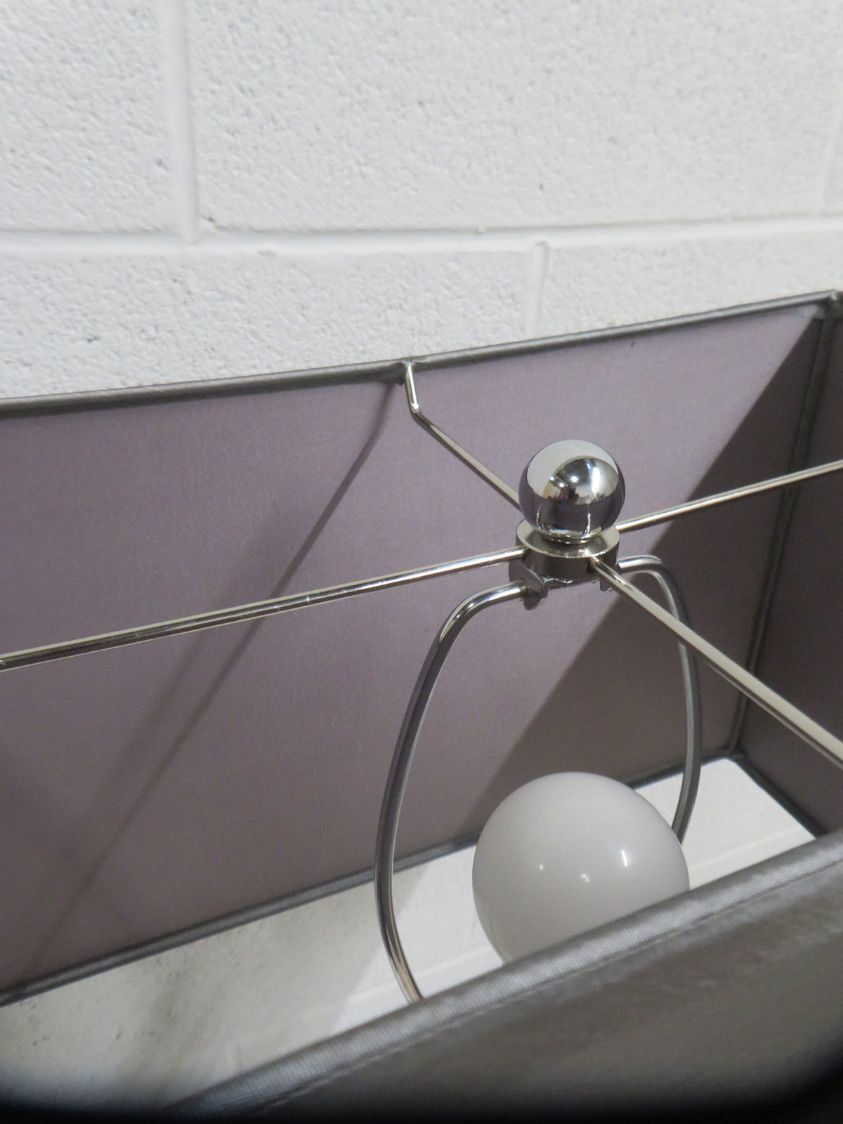 Modern Style Lamp With Silver & Grey Combination
