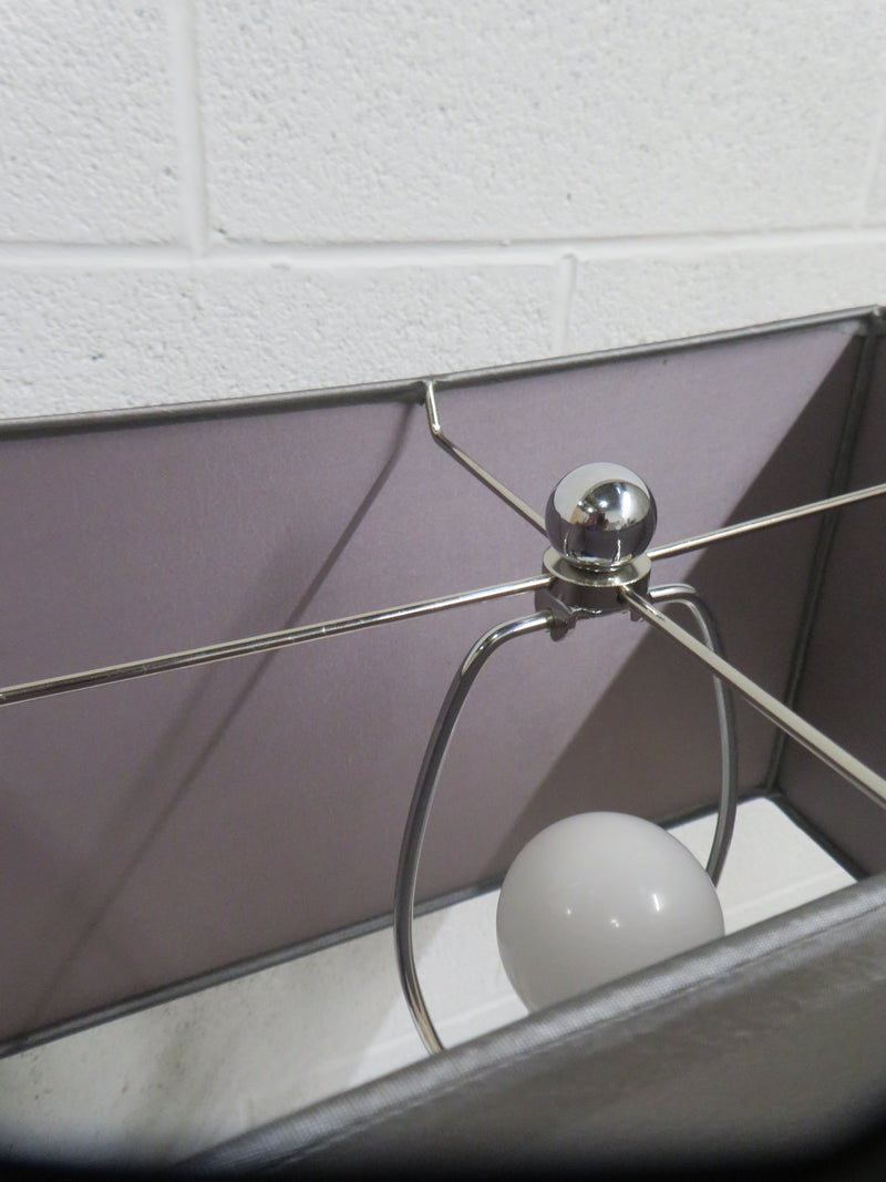 Modern Style Lamp With Silver & Grey Combination