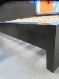83"W Black Wood Bed Frame