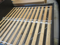83"W Black Wood Bed Frame