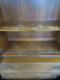 36"W 1-Piece Solid Wood China Cabinet with Glass Doors