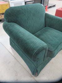 46"W Armchair in Green Fabric