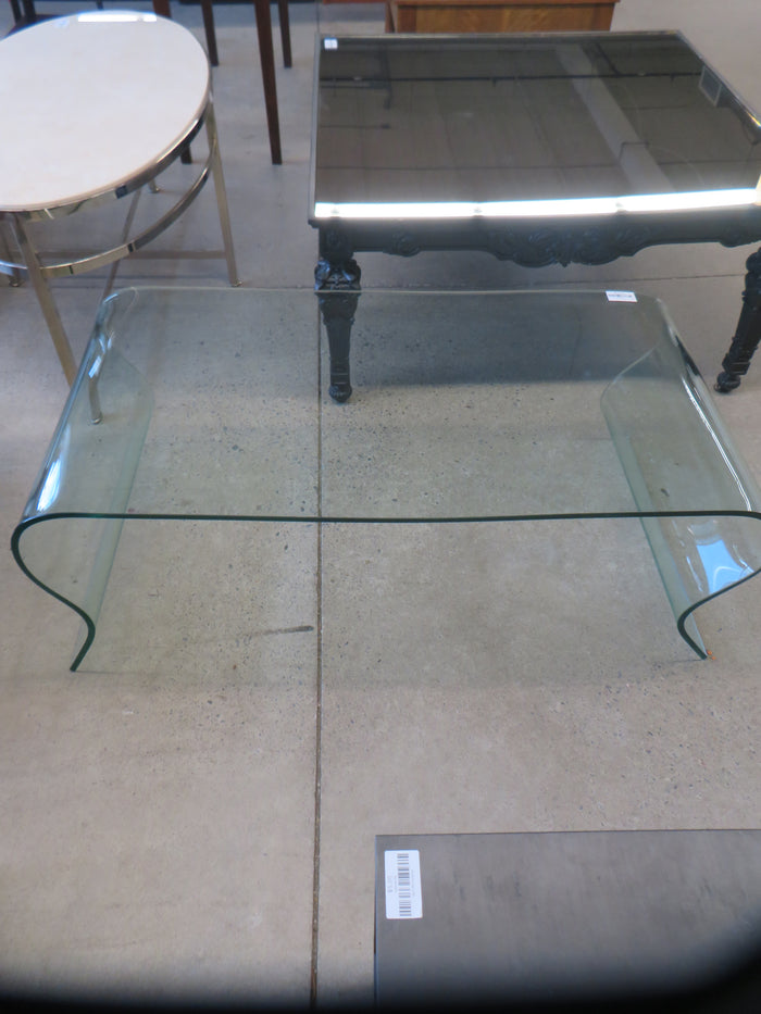 46"W Modern Style Glass Coffee Table