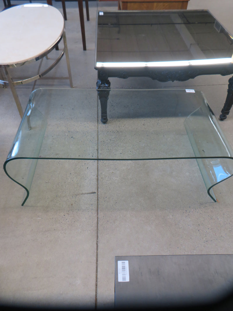 46"W Modern Style Glass Coffee Table