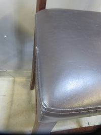 18"W Barstool With Leather Seat