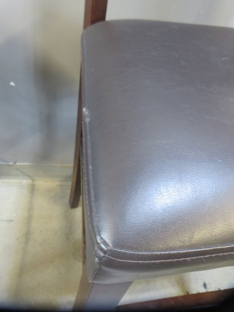 18"W Barstool With Leather Seat