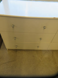 63"W 6-Drawer White Dresser