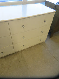 63"W 6-Drawer White Dresser