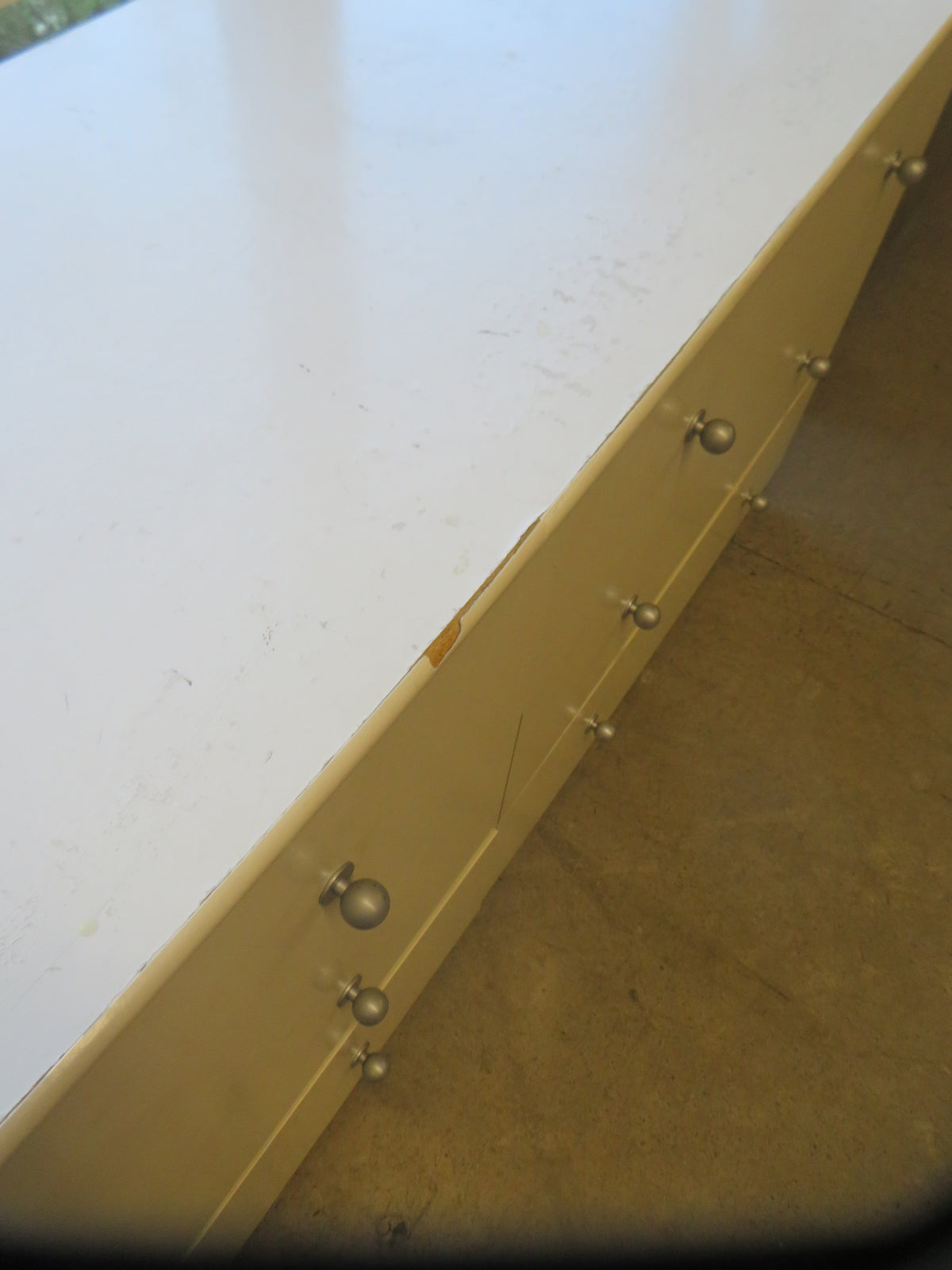 63"W 6-Drawer White Dresser