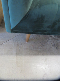 83"W Green Velvet 3-Seater Sofa