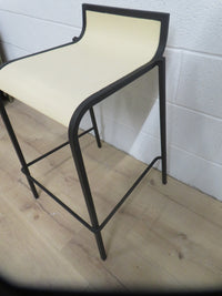 14.5"W Bar Stool on Wrought Iron Legs