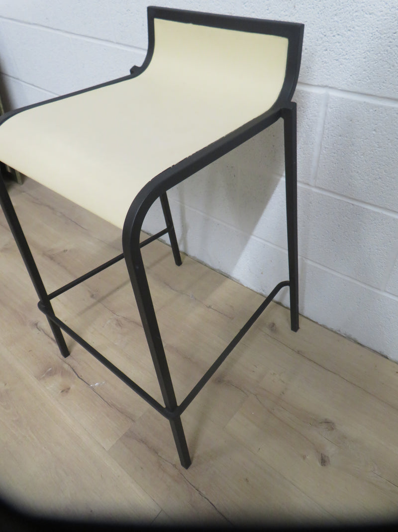 14.5"W Bar Stool on Wrought Iron Legs