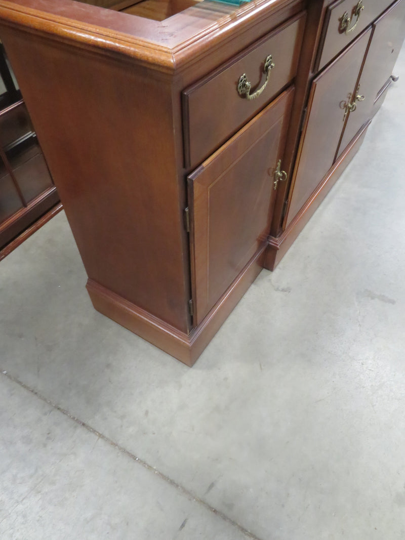 2-Piece Solid Wood Sideboard and Hutch