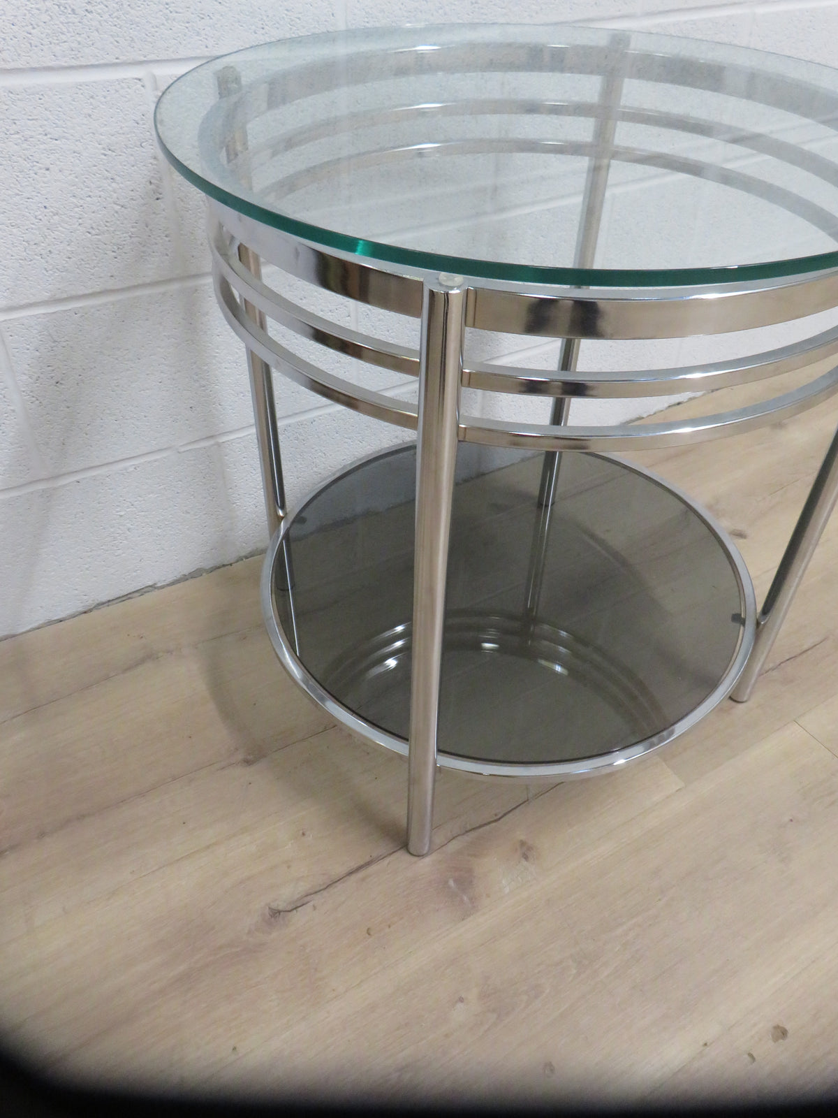 24"Diameter Glass Accent Table