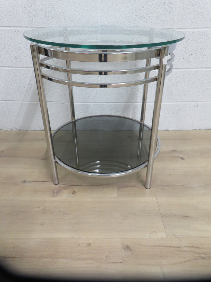 24"Diameter Glass Accent Table