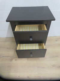 21.5"W Two Drawer End Table