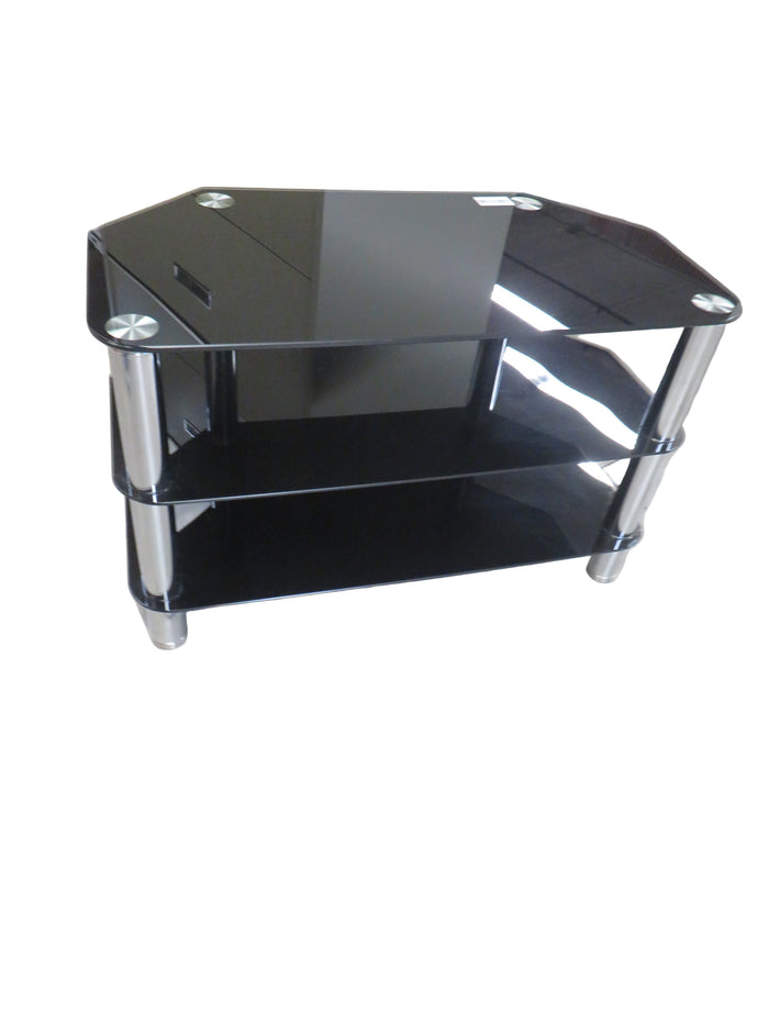 31.5"W Black Glass Table