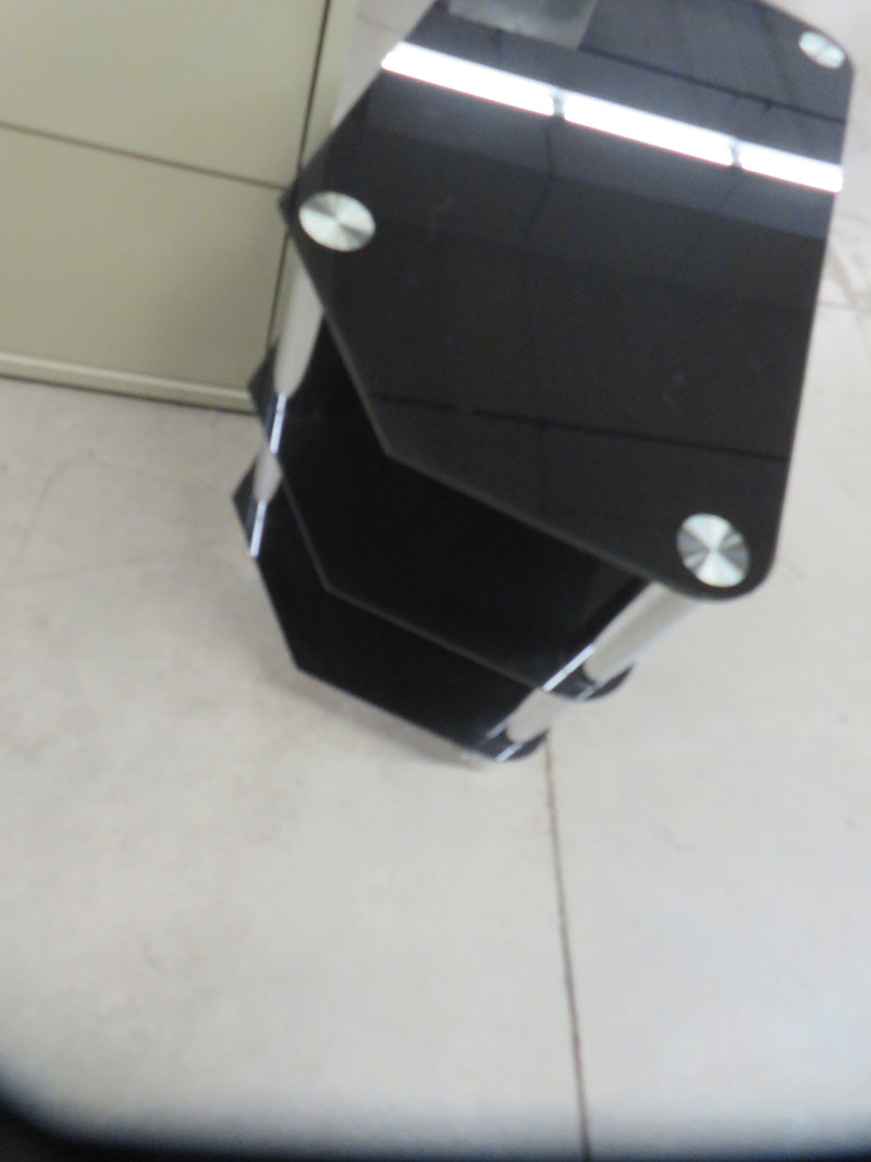 31.5"W Black Glass Table