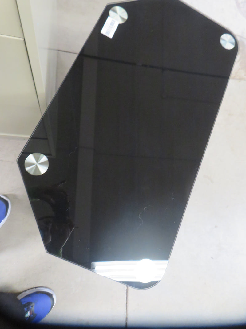 31.5"W Black Glass Table
